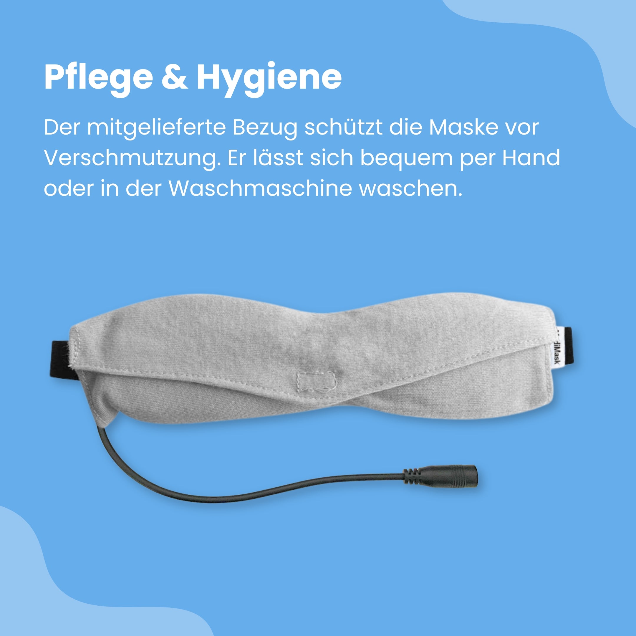 Waschbarer Schutzbezug für die beheizbare Augenmaske MediMask